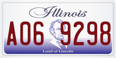 IL license plate A069298