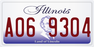 IL license plate A069304