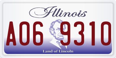 IL license plate A069310