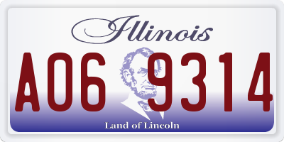 IL license plate A069314