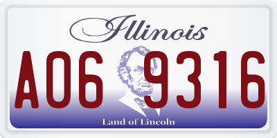 IL license plate A069316