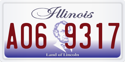 IL license plate A069317