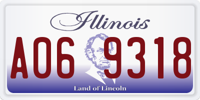 IL license plate A069318