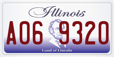 IL license plate A069320