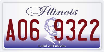 IL license plate A069322