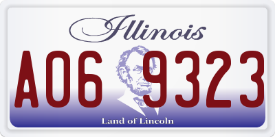 IL license plate A069323
