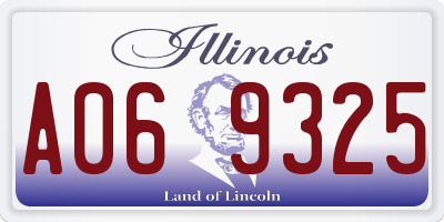 IL license plate A069325