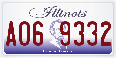 IL license plate A069332