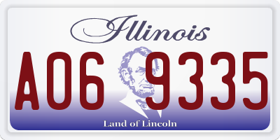 IL license plate A069335