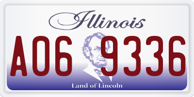 IL license plate A069336
