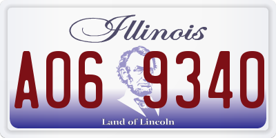 IL license plate A069340