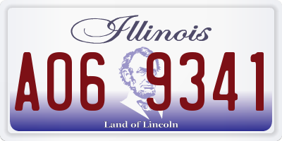 IL license plate A069341