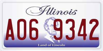 IL license plate A069342