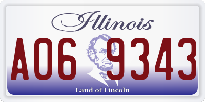IL license plate A069343