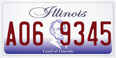 IL license plate A069345