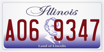 IL license plate A069347