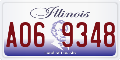 IL license plate A069348