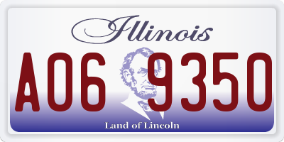 IL license plate A069350