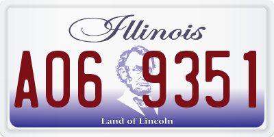 IL license plate A069351