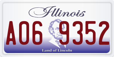 IL license plate A069352