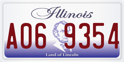 IL license plate A069354
