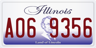 IL license plate A069356