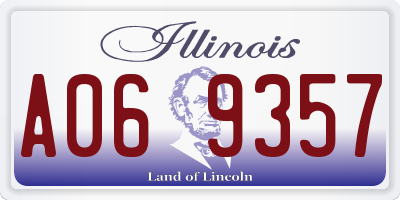 IL license plate A069357