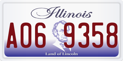 IL license plate A069358