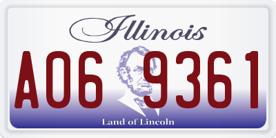IL license plate A069361