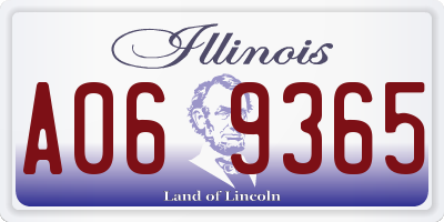 IL license plate A069365