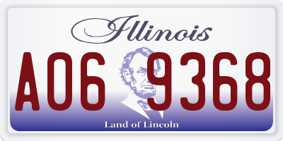 IL license plate A069368