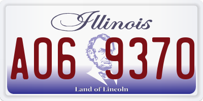 IL license plate A069370