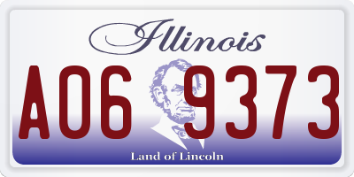 IL license plate A069373