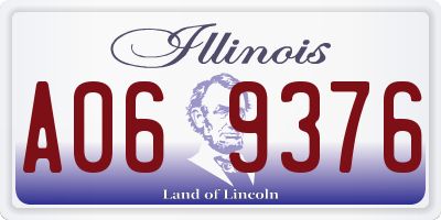 IL license plate A069376