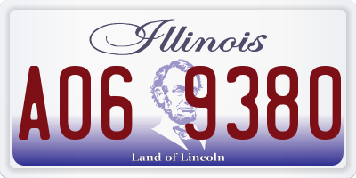 IL license plate A069380
