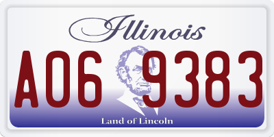 IL license plate A069383