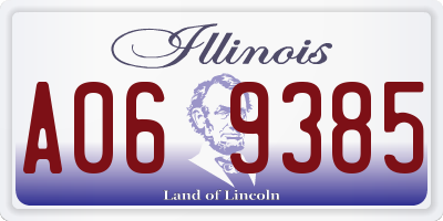 IL license plate A069385