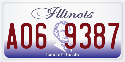 IL license plate A069387