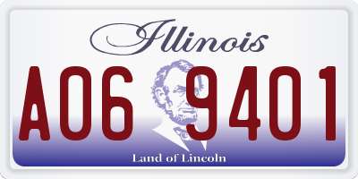 IL license plate A069401