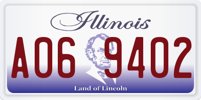 IL license plate A069402