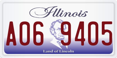 IL license plate A069405