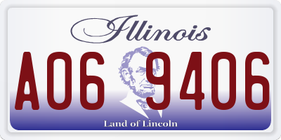IL license plate A069406