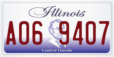 IL license plate A069407