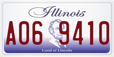 IL license plate A069410