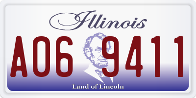 IL license plate A069411