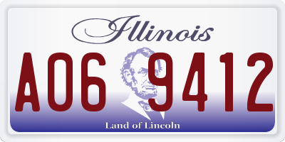 IL license plate A069412