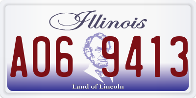 IL license plate A069413