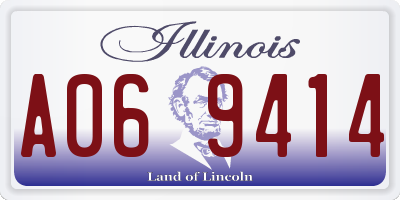 IL license plate A069414