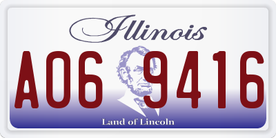 IL license plate A069416