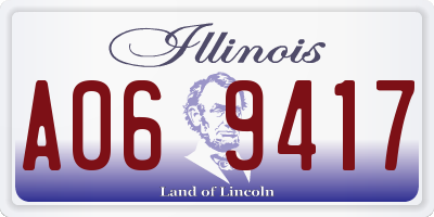 IL license plate A069417